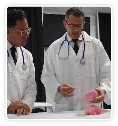 Dr.Brian with his fellow doctor in Lab
